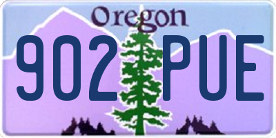 OR license plate 902PUE