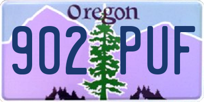 OR license plate 902PUF