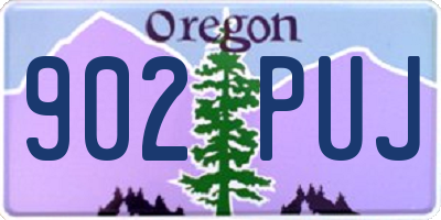 OR license plate 902PUJ