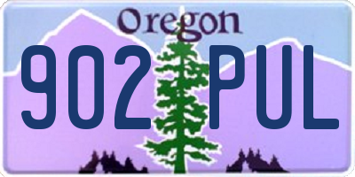 OR license plate 902PUL
