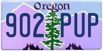 OR license plate 902PUP