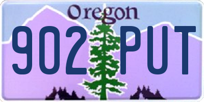 OR license plate 902PUT