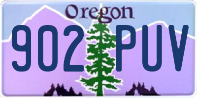 OR license plate 902PUV
