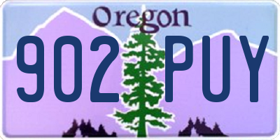 OR license plate 902PUY