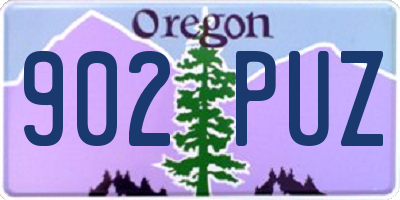 OR license plate 902PUZ