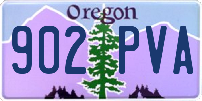 OR license plate 902PVA