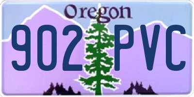 OR license plate 902PVC