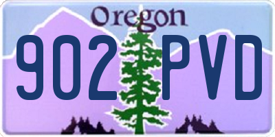 OR license plate 902PVD