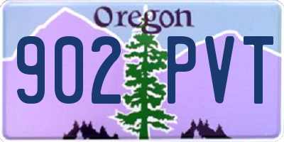 OR license plate 902PVT