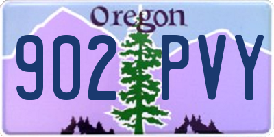 OR license plate 902PVY