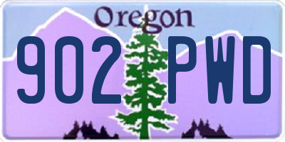 OR license plate 902PWD