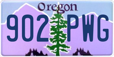 OR license plate 902PWG
