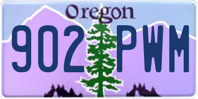 OR license plate 902PWM
