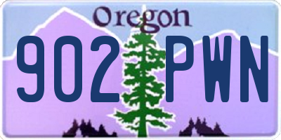 OR license plate 902PWN