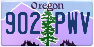 OR license plate 902PWV