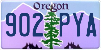 OR license plate 902PYA