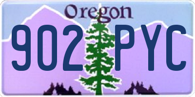 OR license plate 902PYC