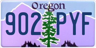 OR license plate 902PYF