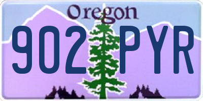 OR license plate 902PYR