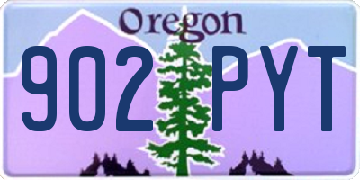 OR license plate 902PYT