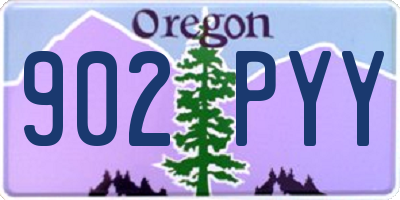 OR license plate 902PYY