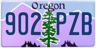 OR license plate 902PZB