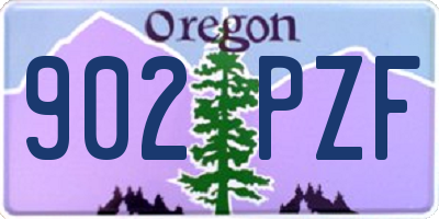 OR license plate 902PZF
