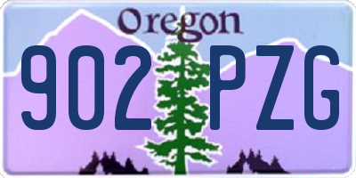 OR license plate 902PZG