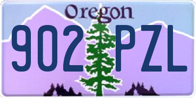 OR license plate 902PZL