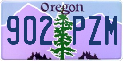 OR license plate 902PZM