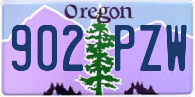 OR license plate 902PZW