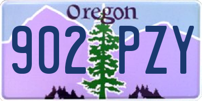 OR license plate 902PZY