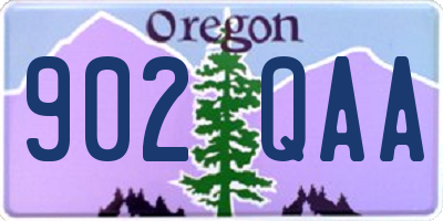 OR license plate 902QAA