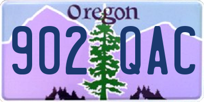 OR license plate 902QAC