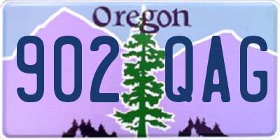 OR license plate 902QAG