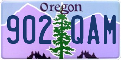 OR license plate 902QAM