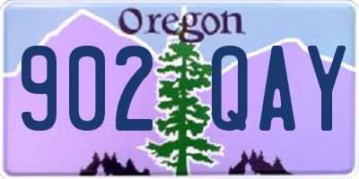 OR license plate 902QAY