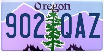 OR license plate 902QAZ