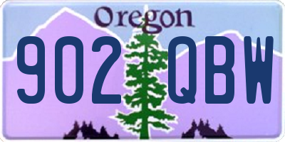OR license plate 902QBW