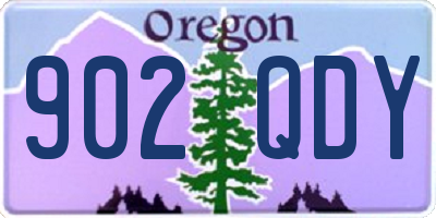 OR license plate 902QDY