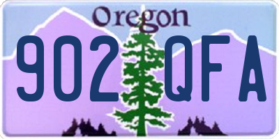 OR license plate 902QFA
