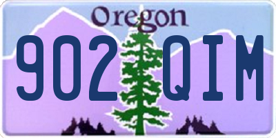 OR license plate 902QIM
