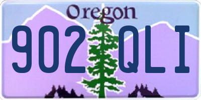 OR license plate 902QLI