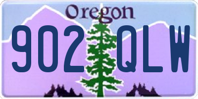 OR license plate 902QLW