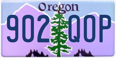 OR license plate 902QOP