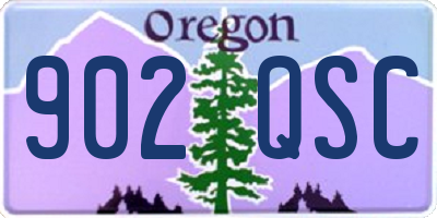 OR license plate 902QSC
