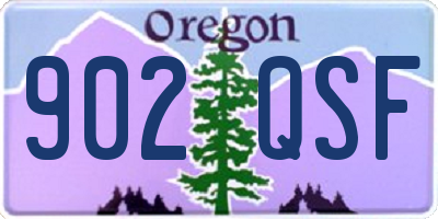OR license plate 902QSF
