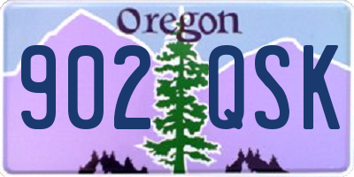 OR license plate 902QSK
