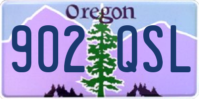 OR license plate 902QSL