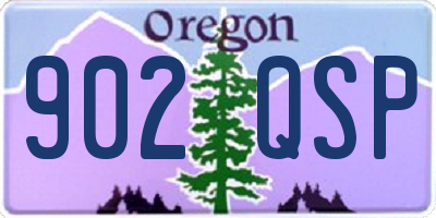 OR license plate 902QSP